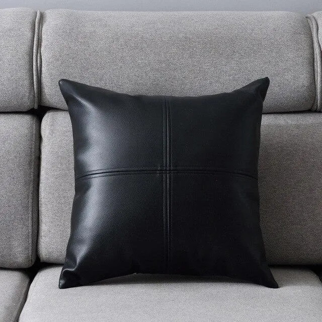 Coussin Canapé Cuir Noir