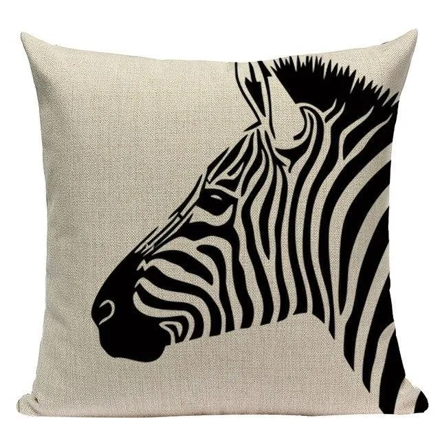Coussin Tête De Zèbre