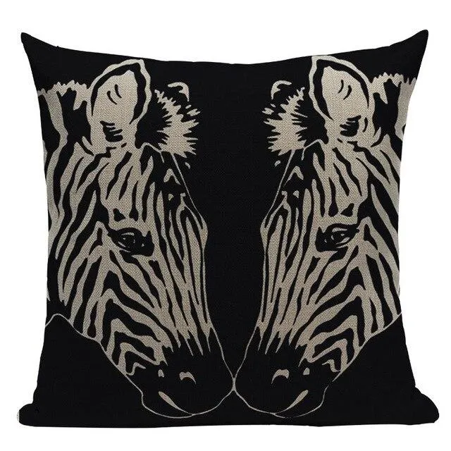 Coussin Zèbre Duo