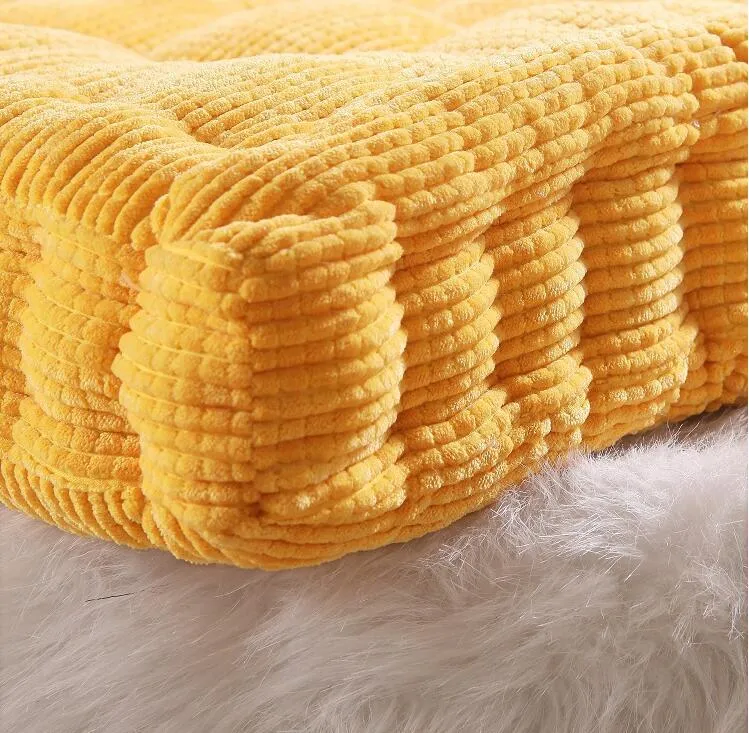 Coussin De Sol Jaune Moutarde