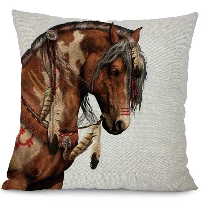 Coussin Cheval housse avec coussin