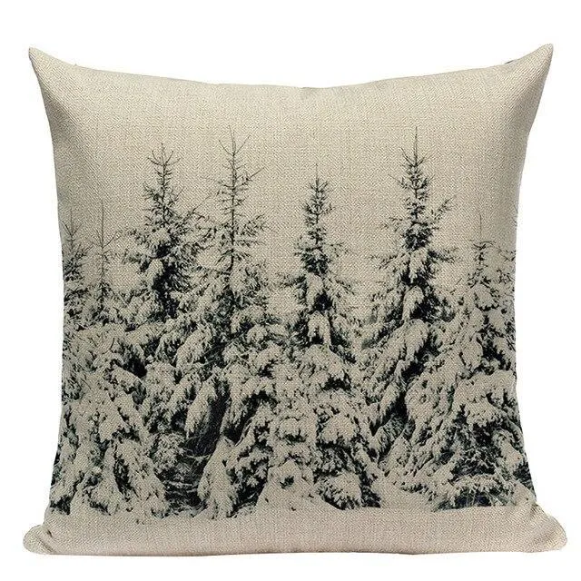 Coussin Arbre Hiver