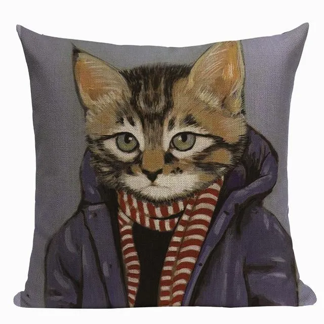 Coussin Chat Habillé