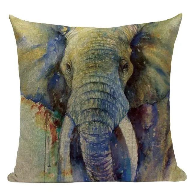 Coussin Tête Éléphant