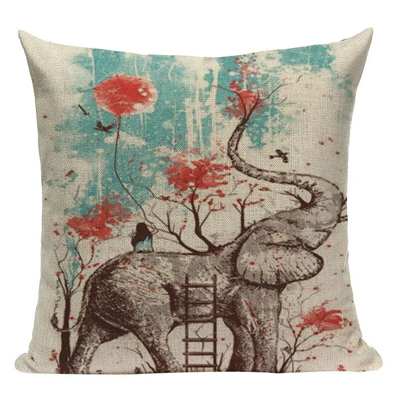 Coussin Motif Éléphant