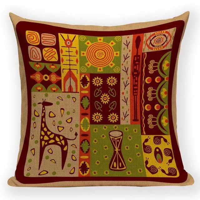 Coussin Avec Tissu Africain