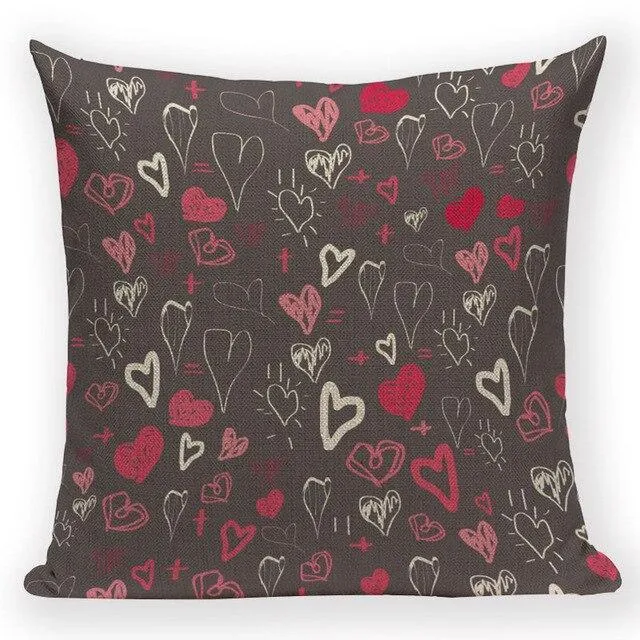 Coussin Coeur Gris