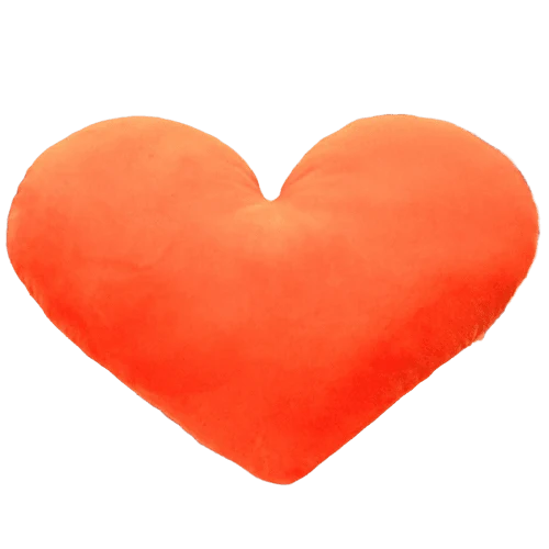 Coussin Coeur Orange