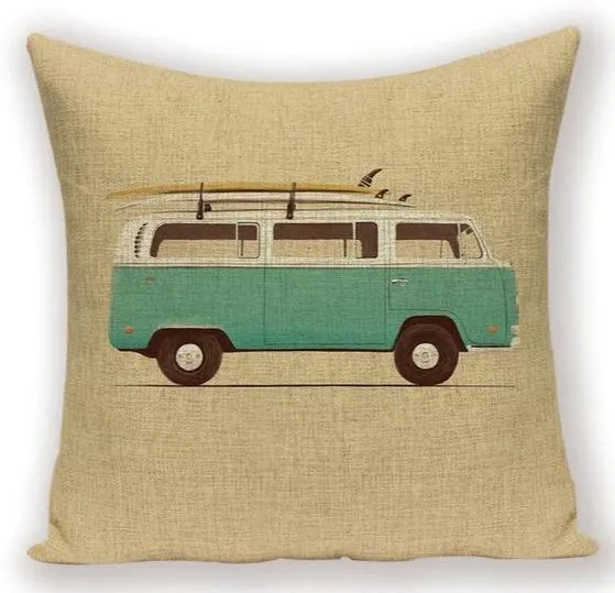 Coussin Bleu Vintage
