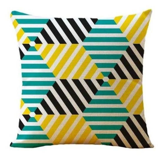 Coussin Canapé Bleu Et Jaune