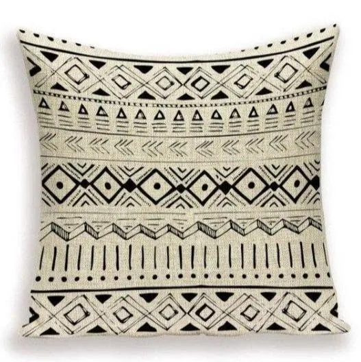 Coussin Ethnique Beige