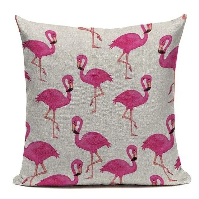 Coussin Avec Flamant Rose