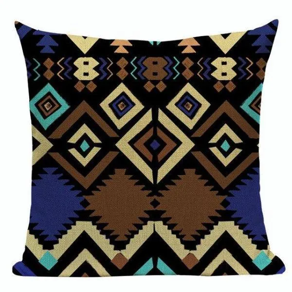 Housse De Coussin Imprimé Ethnique