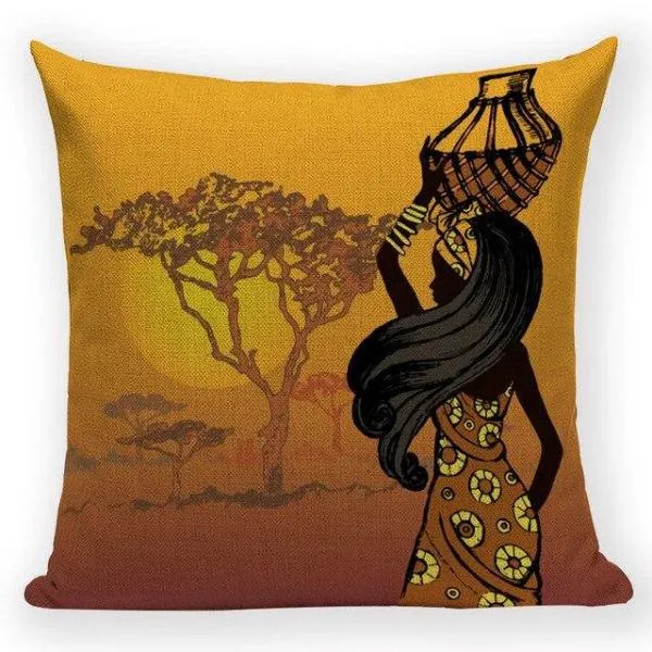 Housse De Coussin Ethnique Arbre