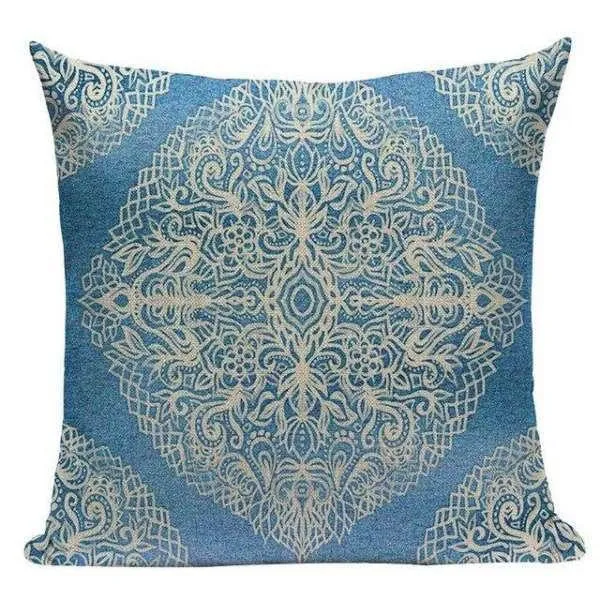 Coussin Bohème Bleu
