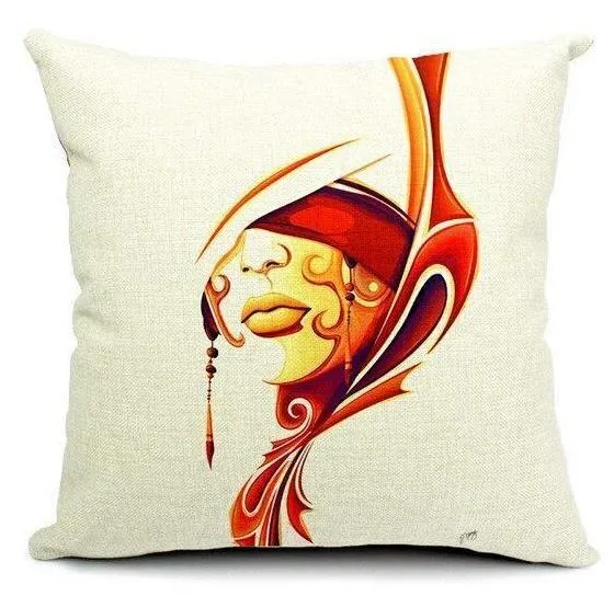 Coussin Visage Ethnique