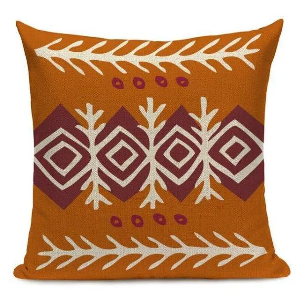 Coussin Ethnique Rouille