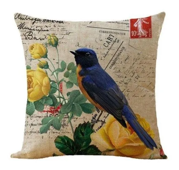 Coussin Décoratif Avec Oiseaux