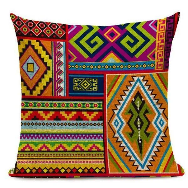 Coussin Ethnique Multicolore