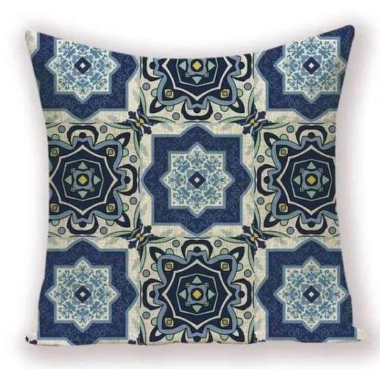 Coussin Bohème Bleuâtre