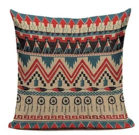 Coussin Bohème en housse avec coussin