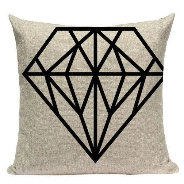 Housse De Coussin Dessin Géométrique