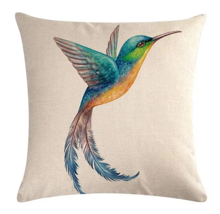 Coussin Oiseau Colibri