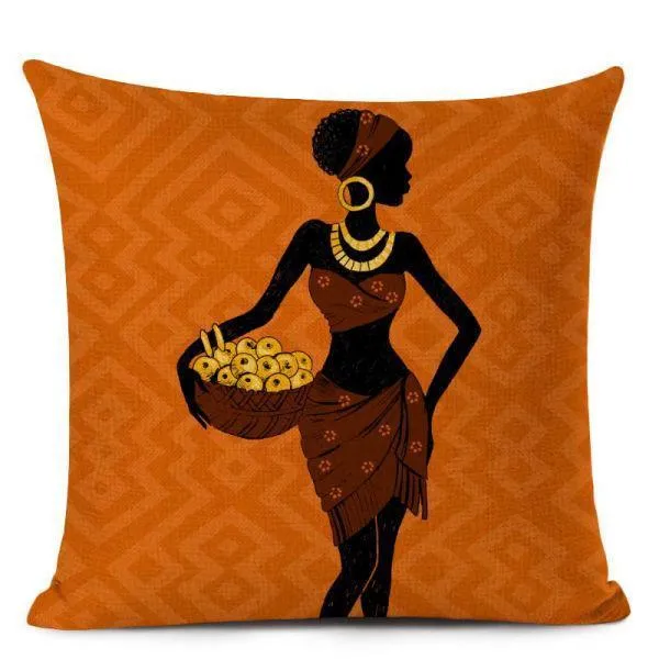 Coussin Ethnique Orange