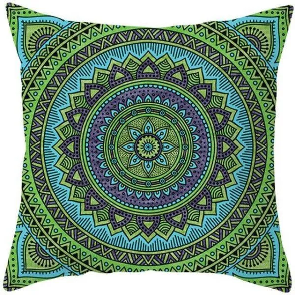 Coussin Ethnique Vert