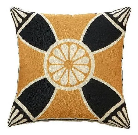 Coussin Ethnique Moutarde