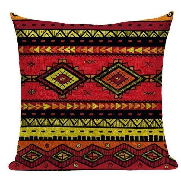 Coussin Ethnique Rouge