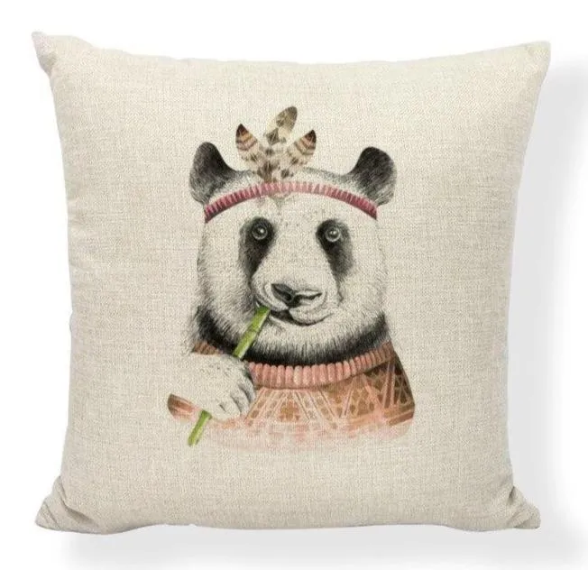 Coussin Panda Indien