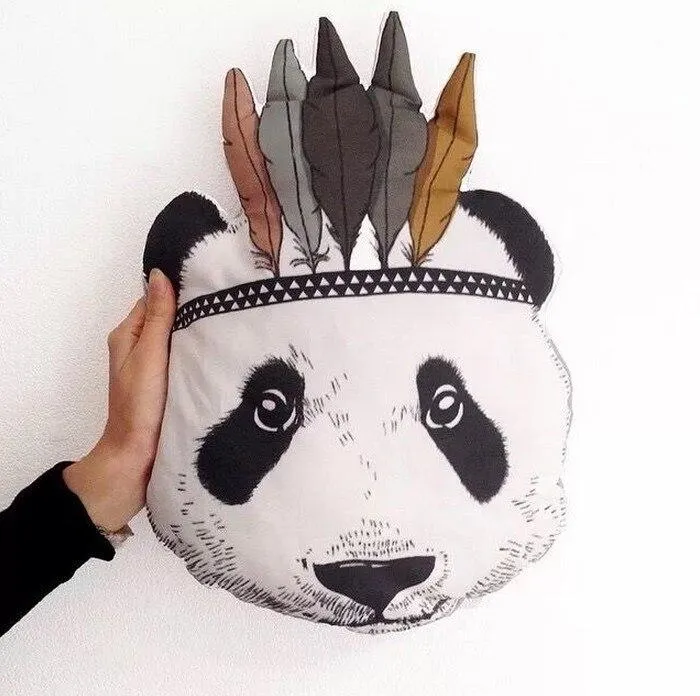 Coussin Panda Indien Minimel