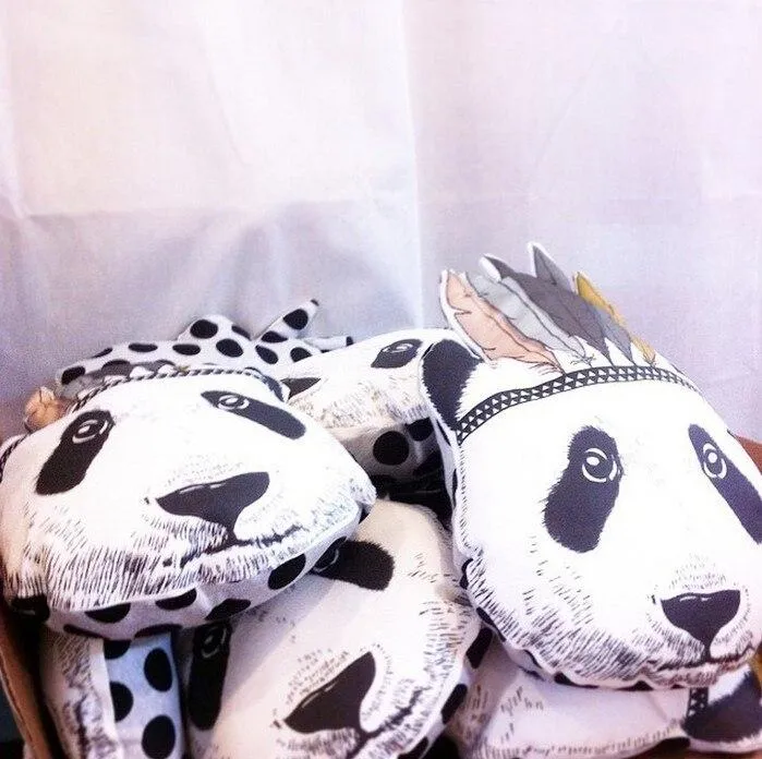 Coussin Panda Indien Minimel