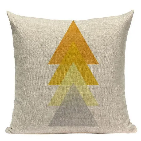 Coussin Géométrique Jaune