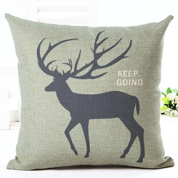 Housse de Coussin Motif Cerf
