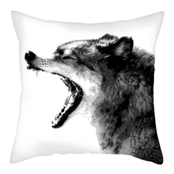 Coussin Avec Tête De Loup