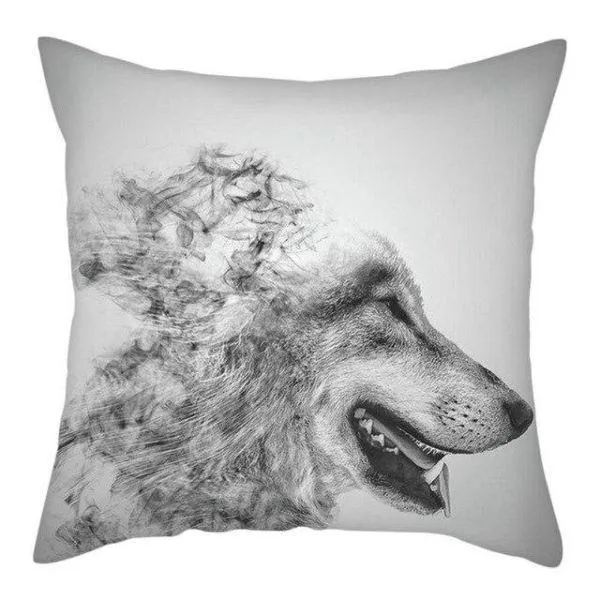 Coussin Tête De Loup