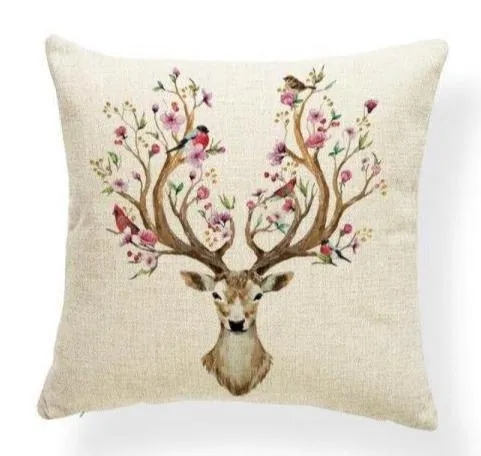 Coussin Motif Tête De Cerf