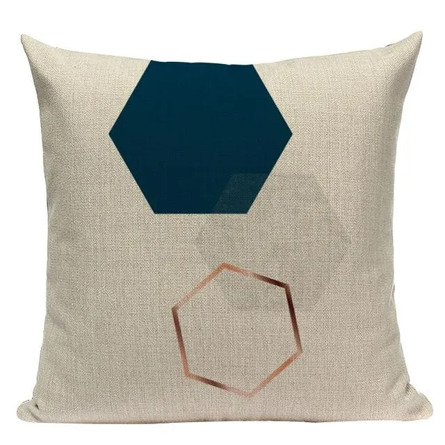 Housse De Coussin Scandinave Bleu