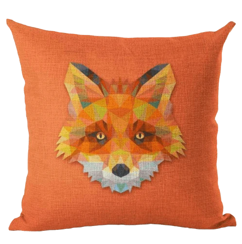 Coussin Renard Géométrique