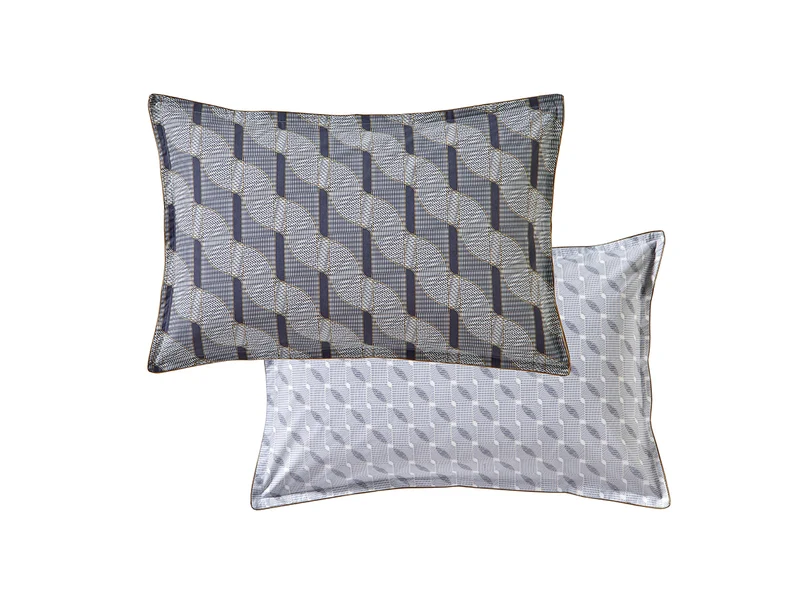Taie d'oreiller Percale de coton - Tempo Marine