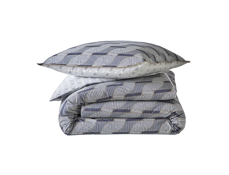 Taie d'oreiller Percale de coton - Tempo Marine
