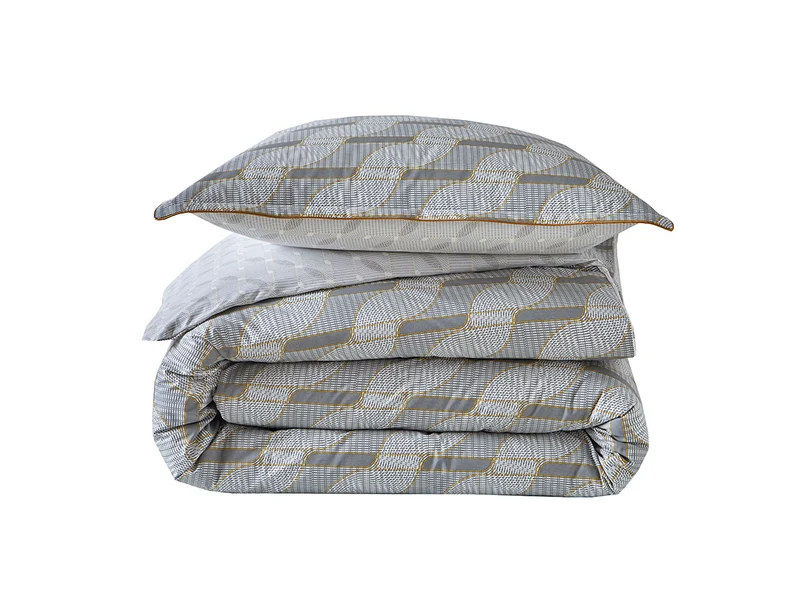 Housse de couette Percale de coton - Tempo Marine