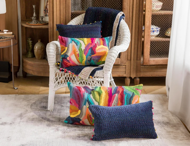 Plaid Coton - GASTOUNET Cobalt