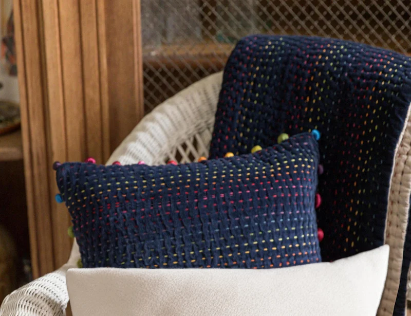 Plaid Coton - GASTOUNET Cobalt