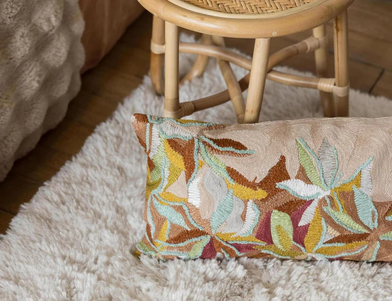 Coussin brodé ALINA Dragée - Vivaraise