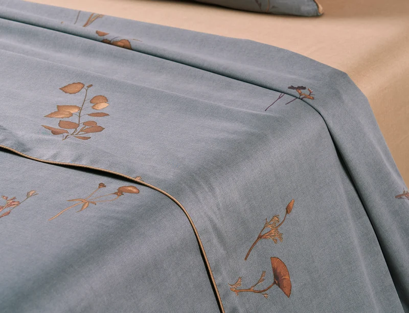 MIDNIGHT FLOWER - Satin de coton